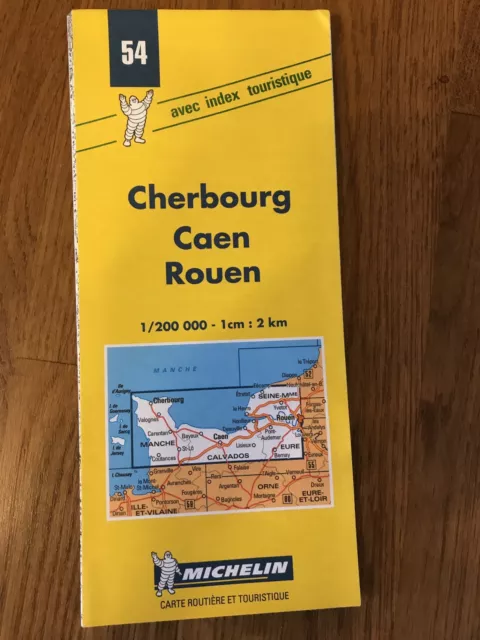 Michelin French Map No 75 - Cherbourg Caen Rouen France