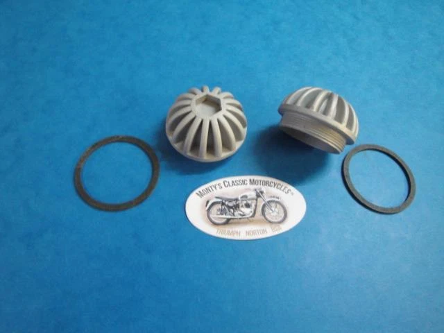 Engine & Transmission :: Engine Upper :: Rocker Covers :: Triumph Webco Style Cast custom Starburst Rocker Caps (Pre-Unit) - 70-1564 Engine & Transmission :: Engine Upper :: Rocker Covers :: Triumph Webco Style Cast custom Starburst Rocker Caps (Pre-Unit) - 70-1564