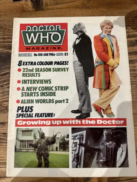 Doctor Who Magazine / Monthly DWM 108 January 1986 VG