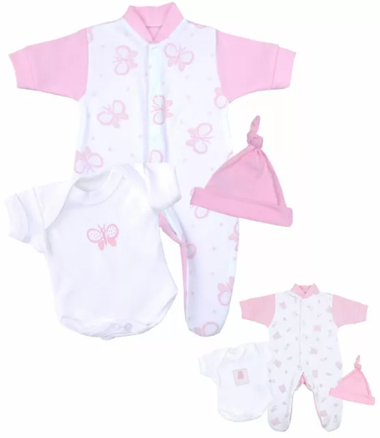 "BabyPrem Bebé Prematuro Niñas Ropa Pequeño Traje de Dormir 1.5 - 7.5 lb 12"" - 18""