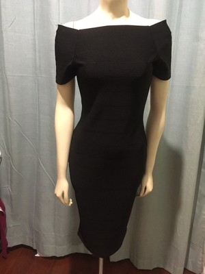 Black Haute Monde Bodycon Dress Medium