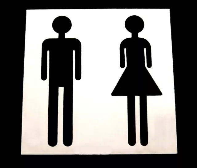 Vieler Türschild, Piktogramm WC  Mann und  Frau aus Edelstahl