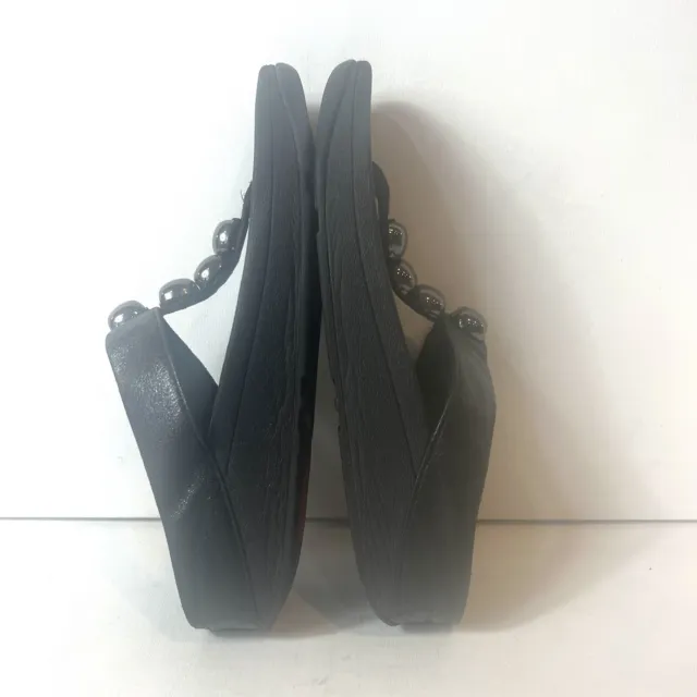 FitFlop Black Thong Flip Flop Summer Sandals Women Size 8 Comfort Casual Slip On 3