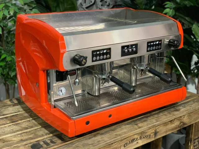 Wega Polaris 2 Group Burnt Orange Espresso Coffee Machine Custom Commercial