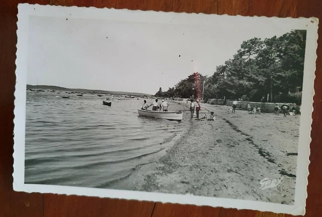 Animated CPA 33 - Arès la Plage vers l'Aérium + stamp 12f 1952