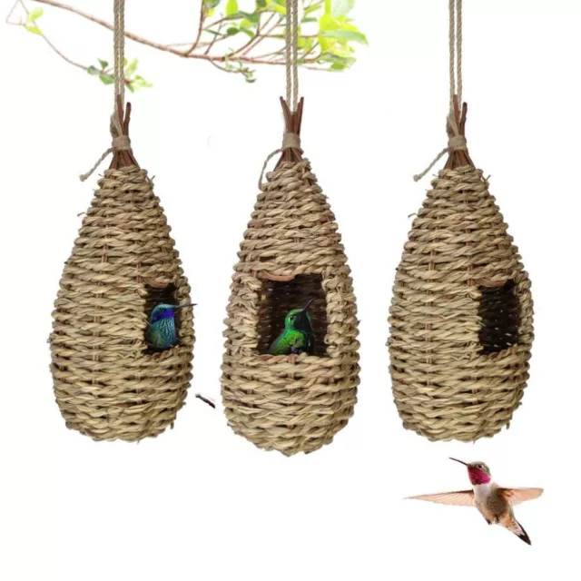 Pastoral Style Outdoor Bird Cage Hand-woven Bird Shelter Hideaway  Garden