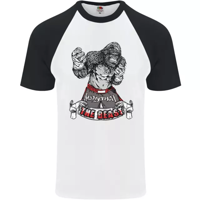 Maglietta da baseball Muay Thai The Beast MMA arti marziali miste da uomo S/S