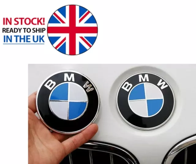 82mm Replacement BMW Hood and Trunk Emblems 82mm Badge Logo Symbol Roundal