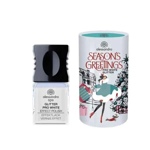 alessandro Seasons Greetings Pro White Lack "Glitter" Effekt Lack 5 ml NEU/OVP