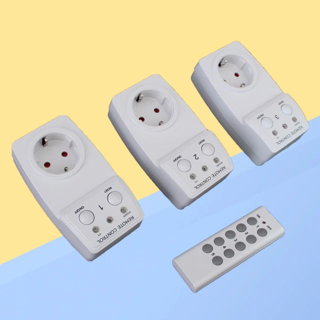 Prise de commutateur de télécommande 3PCS avec 1 télécommande 2