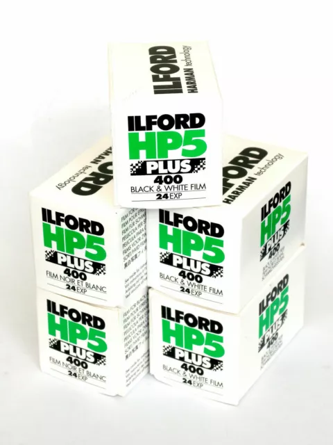 5 x ILFORD HP5 400 35mm 24exp CHEAP BLACK & WHITE CAMERA FILM fast postage
