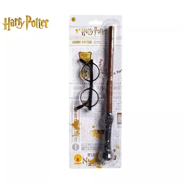 Harry Potter Wand & Glasses Licensed Kit Wizard Boy Child Costume Accessory Kid