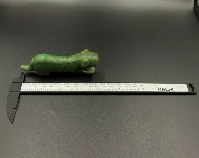 Old Antique Aventurine Jade Tiger Figure Bead Pendant Ancient Pyu Culture Burma 11