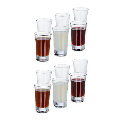 Set di bicchierini da shots da 2 cl in vetro opaco satinato per Vodka,Tequila trasparente 24 pezzi 