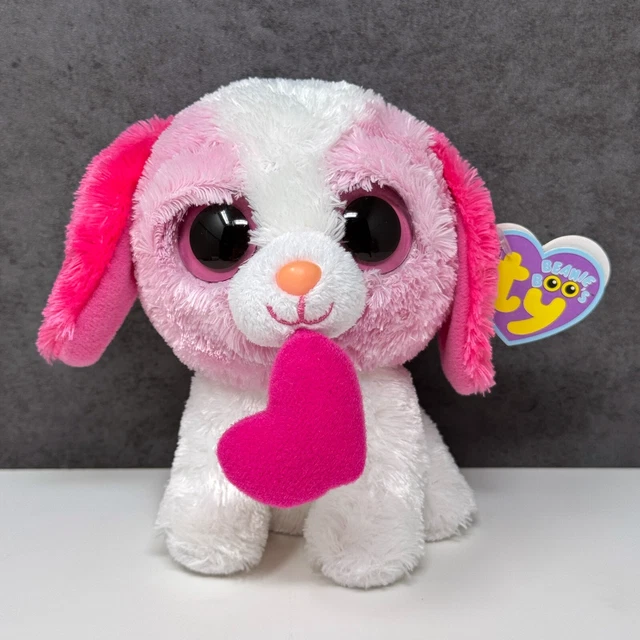 RARE TY BEANIE Boos Boo 2013 Cookie Valentine's Dog Plush Toy