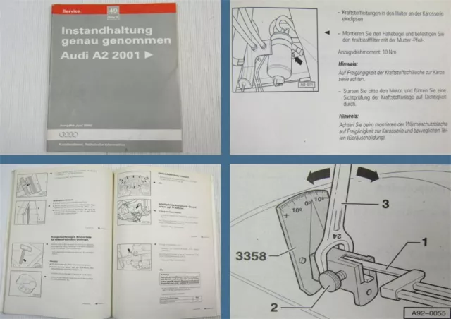 Repair guide Audi A2 from 2001 8Z maintenance exactly maintenance