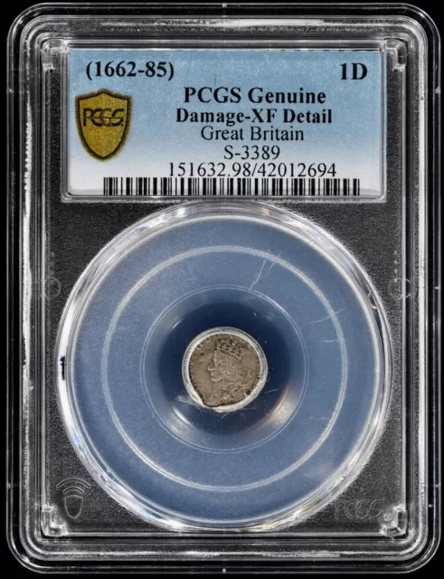 1662-85 Charles II Great Britain Maundy Silver Penny 1D PCGS XF Detail S-3389