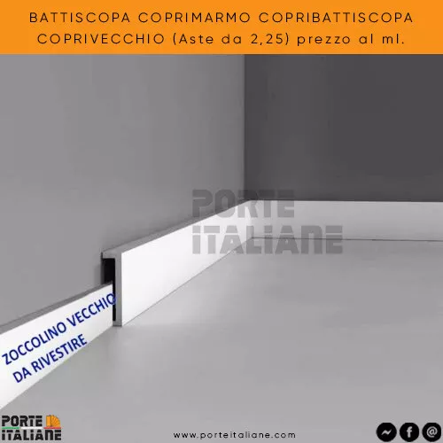 BATTISCOPA COPRIMARMO COPRIBATTISCOPA COPRIVECCHIO (Aste da 2,25) prezzo al ml.