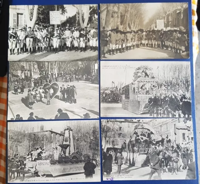 Lot 12 CPA CARNAVAL AIX EN PROVENCE 1922 . Ttes Différentes Voyagé .