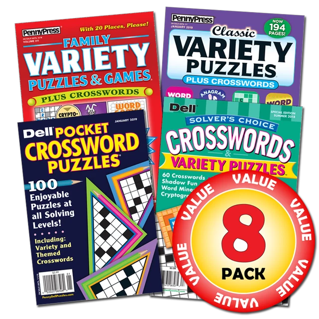 PENNY DELL FAVORITE Crossword & Variety Puzzle 8Pack 18.95 PicClick