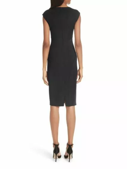 Zac Zac Posen Dress Sleeveless Joni  Sheath Black Midi Dress SZ 8 New $495 2