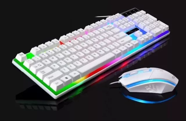 Rainbow Gaming Keyboard And Mouse Set Multi-Color Changing Backlight Mouse Mice