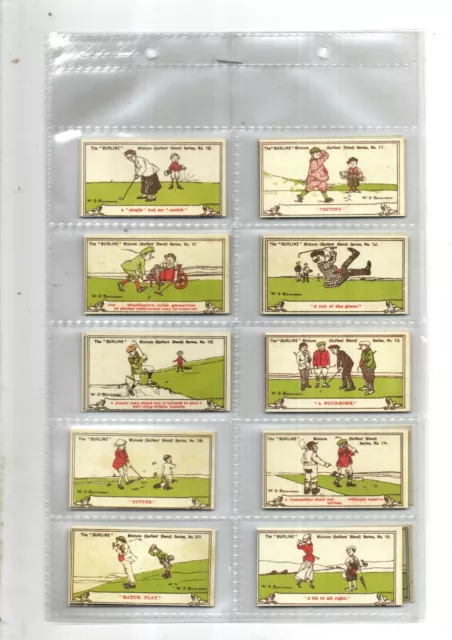 Golfing Scenes  Humorous  Set 25  Sleeved Repro Cards 1St Issued By F Berlyn Ex