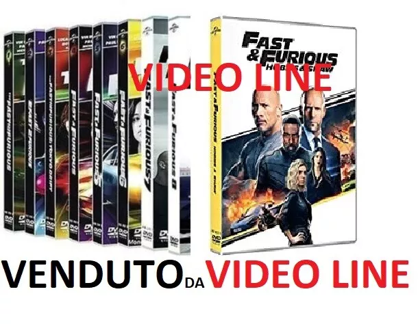 Dvd Fast And Furious - Hobbs & Shaw Collezione Completa - (9 Dvd Film) ...NUOVO