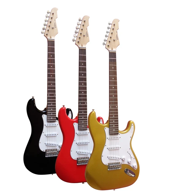 Elektrogitarre - E Gitarre - Verschiedene Farben - Massivholz - Zubehörkabel Msa