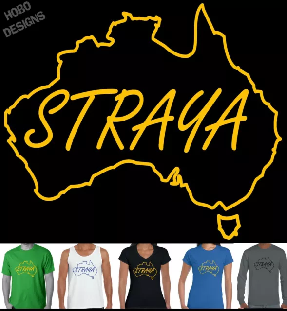 Australia Day tee STRAYA  t shirt Aussie Bogan Oz Funny T-Shirts Australian  top