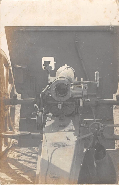 Cpa Spain War Spani Military Photo Card War Canon