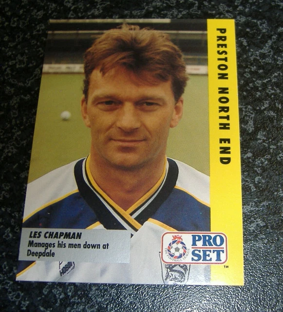 Pro Set - Football Fixtures 1991-92 No62 - Preston North End + Les Chapman