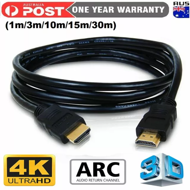 30M Premium HDMI Cable High Speed Ether for 3D 4K HDTV LAPTOP PC BLURAY XBOX PS3