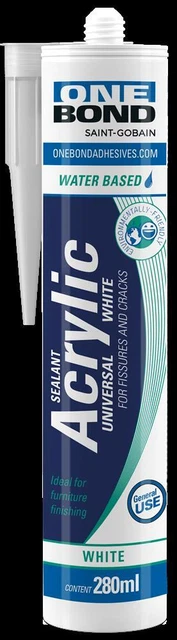 ONEBOND Mehrzweck-Acryl-Dichtungsmasse 280 ml - weiß - für Risse