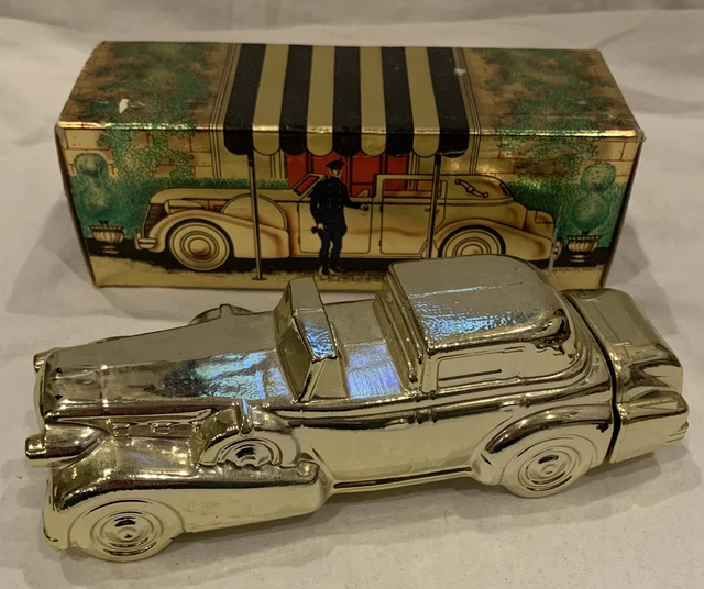 Vintage 1969 Avon Solid Gold Cadillac Car Wild Country Aftershave Decanter NIB
