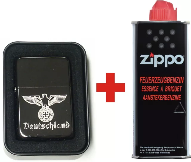 Ek Feuilles de Laurier Empire Aigle Allemagne zippo Black Ice + zippo Essence