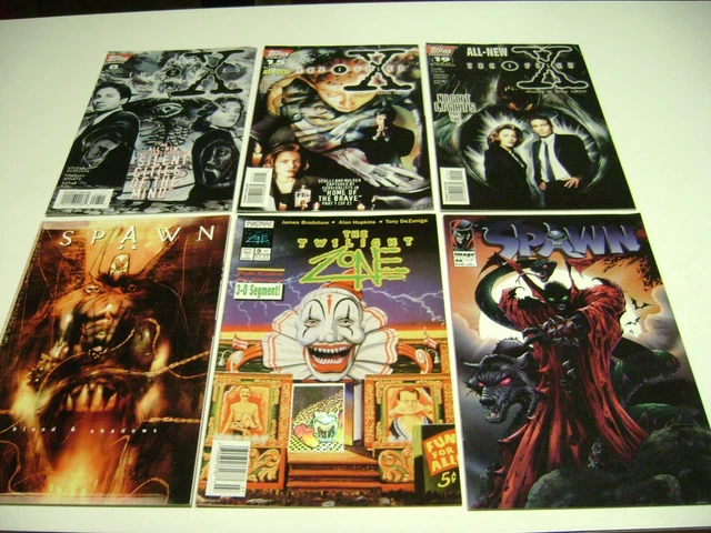 Topps, Image, Now Comic book lot of 6, X-FILES, SPAWN, TWILIGHT ZONE