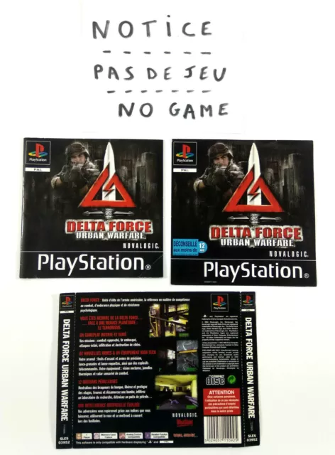 Notice Playstation 1 PS1 VF  Delta Force Urban Warfare avec Jaquettes