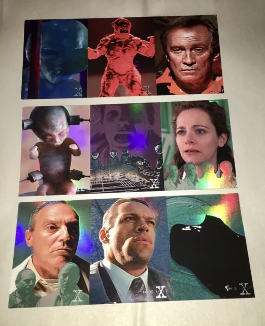 X-Files Contact Cards Uncut Alien Visitations A1 - A9 & Acetate C1-C3 Intrepid