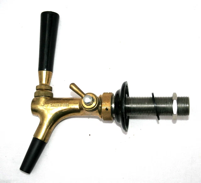 LYY Bier-Zapfhahn Mit Kugelsperre | Edelstahl Draft Hahn Für Homebrew Keg | Einstellbare Durchflussrate