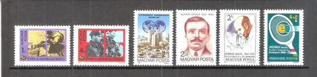 Ungarn 3532A plus 5 folgende Marken aus 1982 postfrisch -T2976