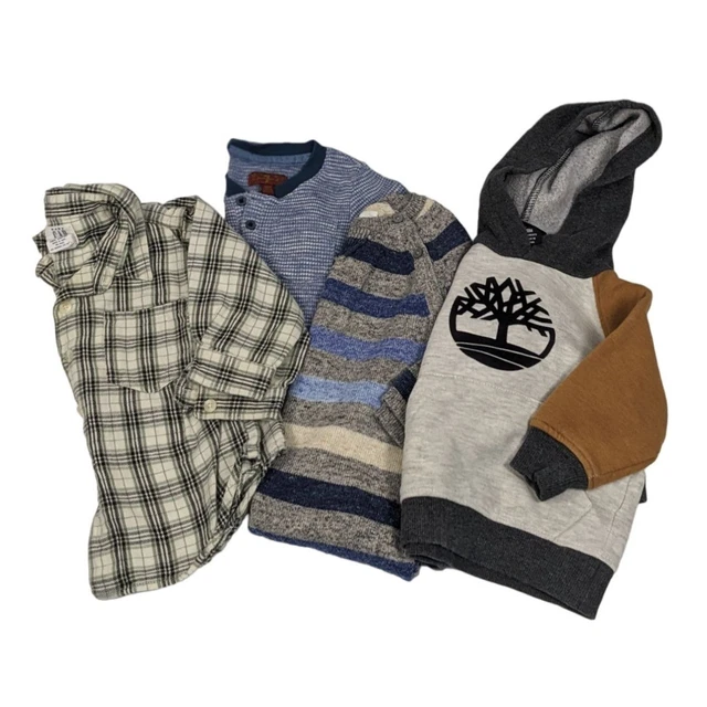 Baby Boy Clothing Shirts Lot 4 pcs Sz 18-24 mos Gap Timberland Seven Mankind