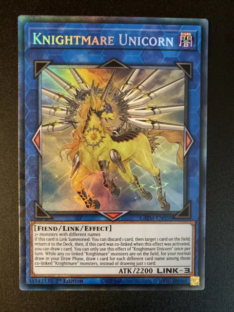 Yu-Gi-Oh ! Rare Collector’S - Knightmare Unicorn Geim-en050 1st Édition Parfait