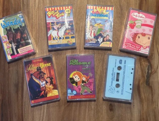 7 Hörspielkassetten für Kinder , Bibi und Tina, Bibi Blocksberg, Wendy ……