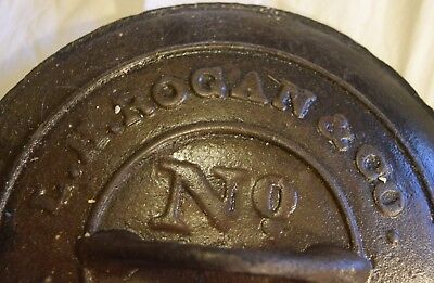 SH-035 TN, Knoxville, L.H. Rogan & Co No 2 Cast Iron Kettle Pot Lid 10-inch Dia