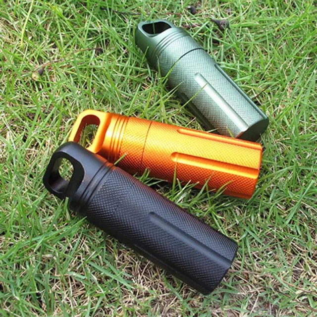 Outdoor Survival EDC Waterproof Pill Box Capsule Seal Bottle Case Container AU 2