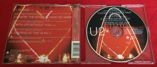U2  Please + 3 Popheart Live EP 1997 Island CD single 2