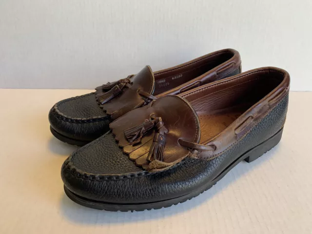 Allen Edmonds Nashua Black Brown Slip On Dress Loafers Shoes Men’s Size 10.5 D