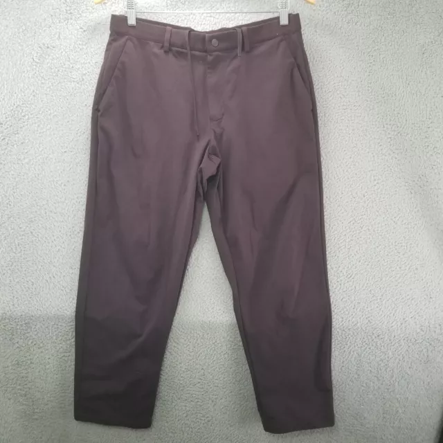 Uniqlo Pants Adult Medium Burgundy Tech Stretch Chino Flat Front Casual 30x26