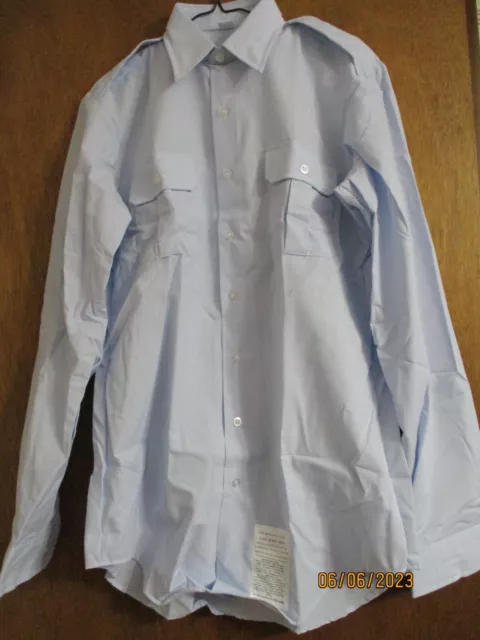 NEW/NOS - Men's Coast Guard Blue Shirt, Long Sleeve, Size 16 1/2 N X 38 Sleeve